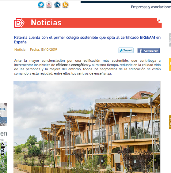 Paterna has the first sustainable school that opts for the BREEAM certificate in Spain – PREFIERES